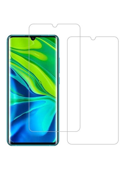 Buy Pack Of 2 Tempered Glass Screen Protector For Xiaomi Mi Note 10 Pro Clear in UAE