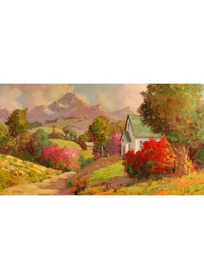 Buy Landscape & Nature Design Framed Vinyl Tableau Multicolor 80x80cm in Egypt