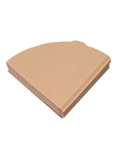 Buy Pack Of 100 V60 Coffee Paper Filter Brown in Saudi Arabia