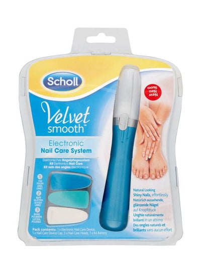 Buy Velvet Smooth Electronic Nail Care System Blue in UAE