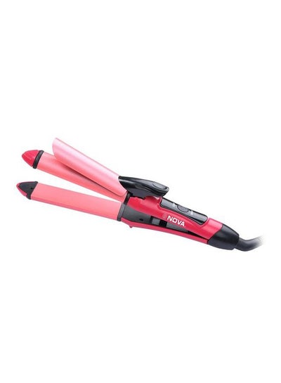 Buy 2 in 1 Multi Styler Hair Straightner Pink in UAE