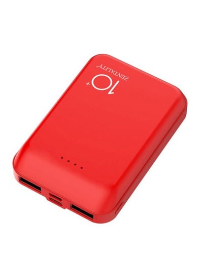 اشتري 10000.0 mAh Dual USB Power Bank Red في السعودية