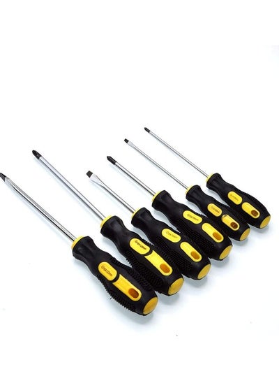 Buy 6-Piece Magnetic Screwdriver Set Yellow 30.5 x 12 x 3.8cm in UAE
