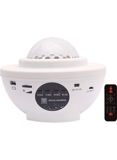 Buy Bluetooth Night Projector Light With Remote White/Black in Saudi Arabia