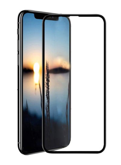 Buy Full Coverage Glass Screen Protector For Apple iPhone XS Max Black/Clear in UAE