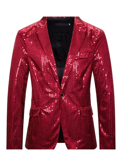 Buy Sequins Coat Red in Saudi Arabia