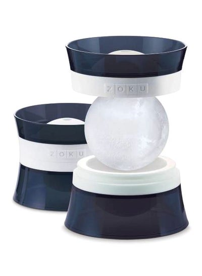 Buy Ice Sphere Molds Blue/White 9.4x9.4x7.1cm in UAE