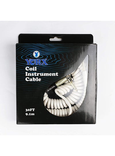 اشتري Coil Instrument Cable 9.1متر أبيض في السعودية