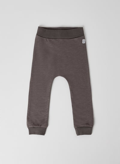 Buy Elastic Bottom Slim Fit Sweatpants Granite Grey in UAE