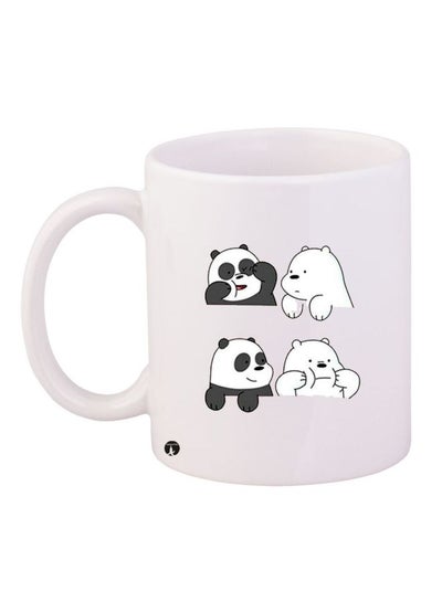 Buy We Bare Bears Printed Coffee Mug White/Black in Saudi Arabia