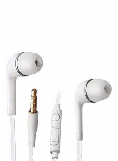 اشتري J5 Wired In-Ear Headphones With Mic White في السعودية