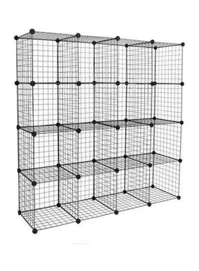 Buy 16-Cube Storage Cabinet Black 147x37x147cm in UAE