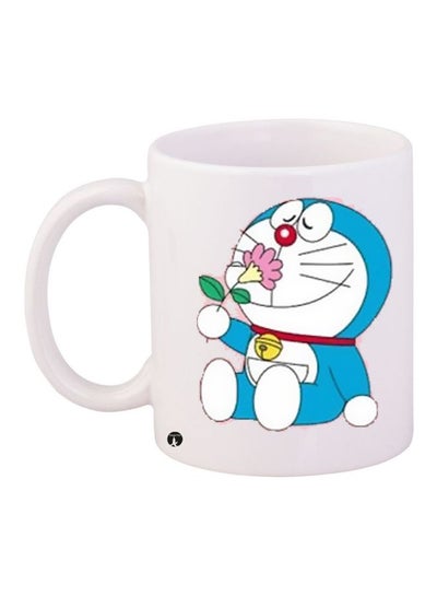Buy Doraemon Printed Coffee Mug White/Blue/Red in UAE