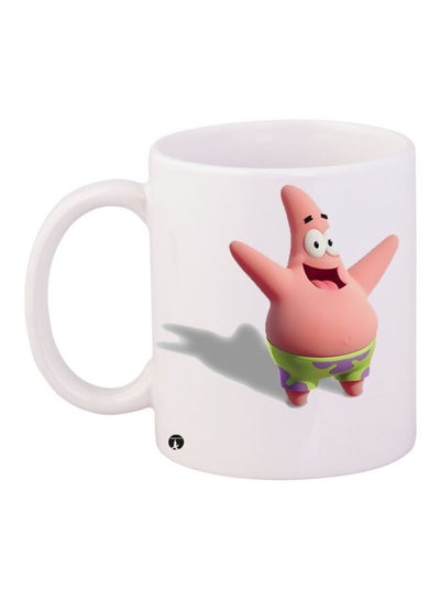 Buy SpongeBob Printed Coffee Mug White/Pink/Green in UAE