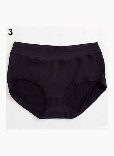 اشتري Women's Fashion  Bamboo Fiber Antibacterial Underpants Briefs Underwear أسود في السعودية