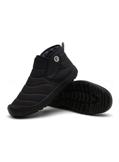 Buy Winter Plush Warm Snow Boots High Top Buckle Cotton Shoes black in Saudi Arabia