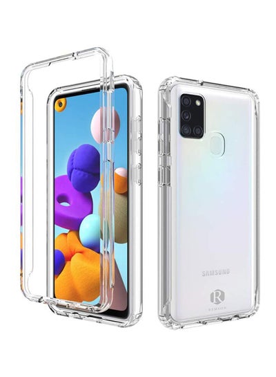 Buy Dual Layer Shockproof Back Case Cover For Samsung Galaxy A21S Clear in Saudi Arabia