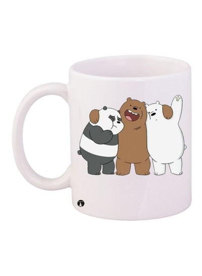 Buy Bears Printed Coffee Mug White/Brown/Grey in Saudi Arabia