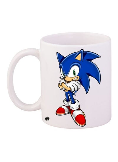 Buy Sonic Printed Coffee Mug White/Blue/Red in Saudi Arabia