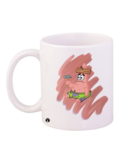 Buy SpongeBob Printed Coffee Mug White/Pink/Green in Saudi Arabia