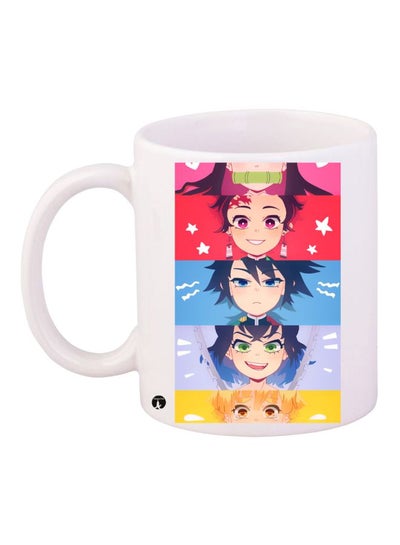 Buy Anime Printed Coffee Mug White/Pink/Blue in Saudi Arabia