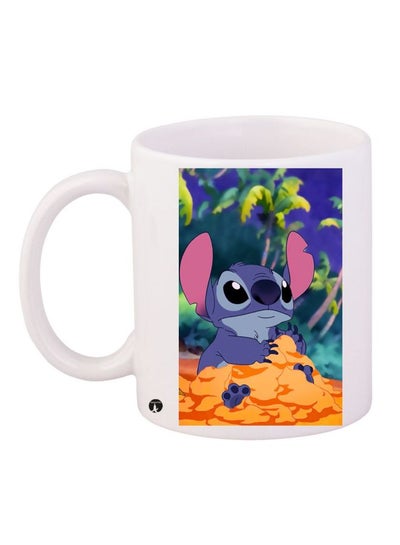 Buy Lilo And Stitch Printed Coffee Mug White/Purple/Orange in Egypt