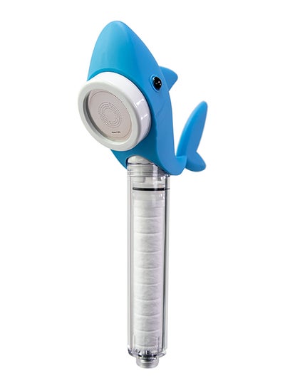 Buy PR-Kids Shark Shower Head With Anti-Bacterial Filter And Membrane Filter Clear Body/Baby Blue Head 58 X 260 X 65mm in UAE