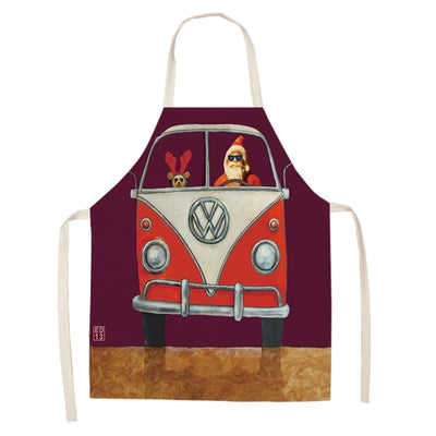 Buy 2 Pieces Modern Printed Cartoon Household Apron multicolour 38x47cm in Saudi Arabia