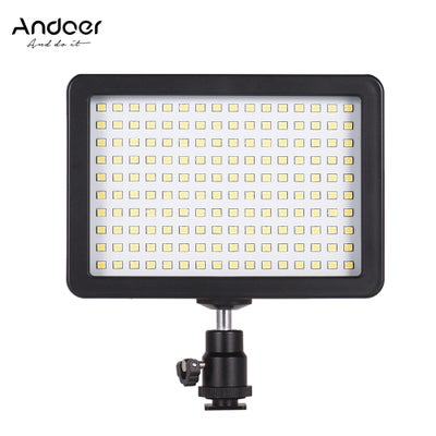 Buy Portable 160 LED Light Lamp 5600K Color Temperaure with Dimmable Switch Black in Saudi Arabia