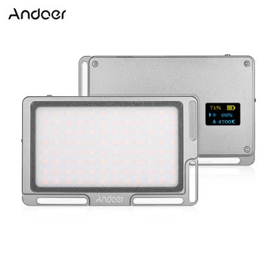 Buy 96 LED Camera Fill Light Panel Built-in 2800mAh Battery with OLED Screen Grey in Saudi Arabia