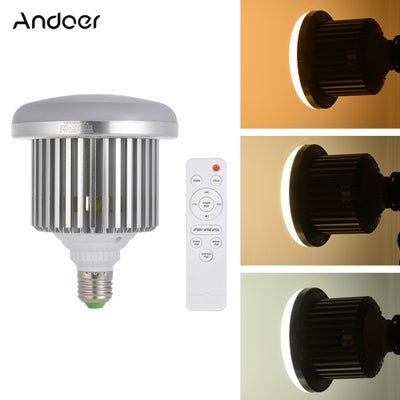 Buy 50W LED Bulb Lamp 3200K- 5600K with Remote Control Multicolor in Saudi Arabia