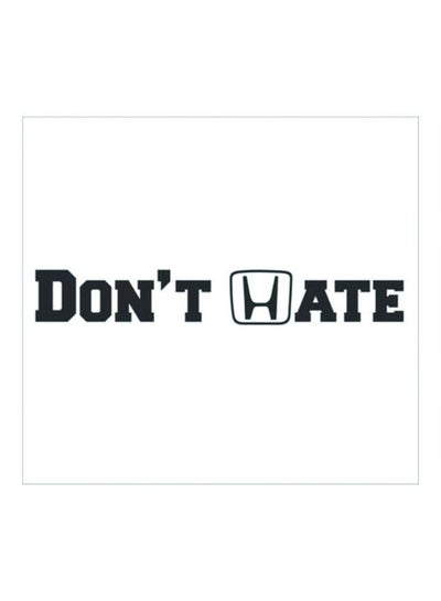 اشتري ملصق سيارة E152 بطبعة عبارة "Don'T Hate Car" مقاس 15 × 15 سم باللون الأسود في مصر