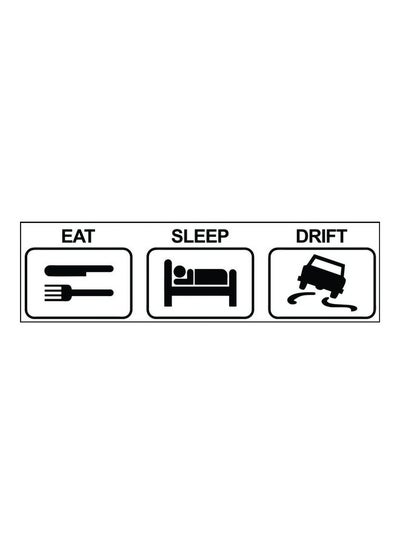 Buy E1 Eat Sleep Drift Car Sticker 15X15 cm Black/White in Egypt