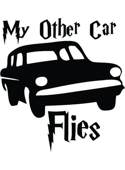 Buy E185 My Other Car Flies Car Sticker 15X15 cm Black/White in UAE