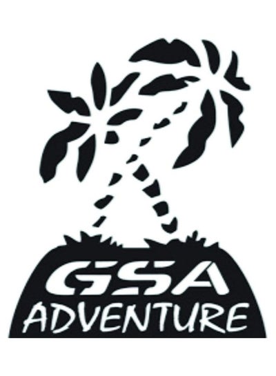 اشتري ملصق سيارة مطبوع عليه عبارة "Gsa Adventure" وبمقاس 15×15 سم طراز E279، لون أسود/ أبيض في مصر