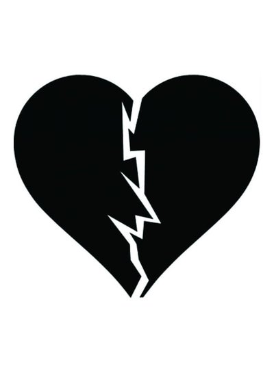 Buy E460 Broken Heart Car Sticker 15X15 cm Black/White in Egypt