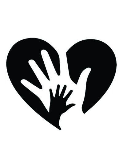 Buy E150 Palm Inside Heart Car Sticker 15X15 cm Black/White in Egypt