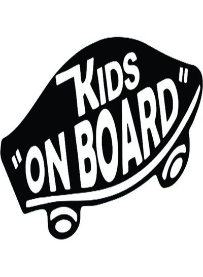 اشتري ملصق سيارة E37 بطبعة "Kids On Board" مقاس 15x 15سم باللون الأسود والأبيض في مصر