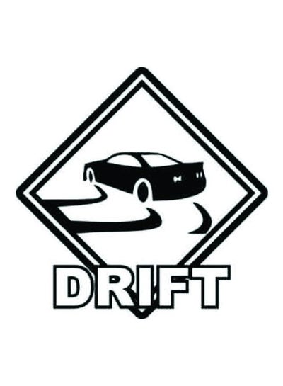 اشتري ملصق سيارة مطبوع عليه كلمة "Drift" وبمقاس 15×15 سم طراز E206، لون أسود/ أبيض في مصر