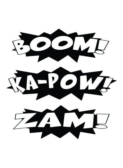 اشتري ملصق E88 للسيارة بطبعة عبارة "Boom Ka Pow Zam" باللونين الأبيض والأسود ومقاس 15×15 سم في مصر