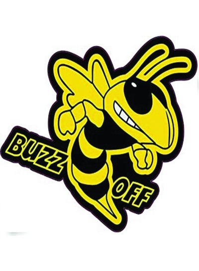 اشتري ملصق سيارة بطبعة عبارة "Buzz Off" بلون أسود وأصفر مقاس 15 × 15 سم في مصر