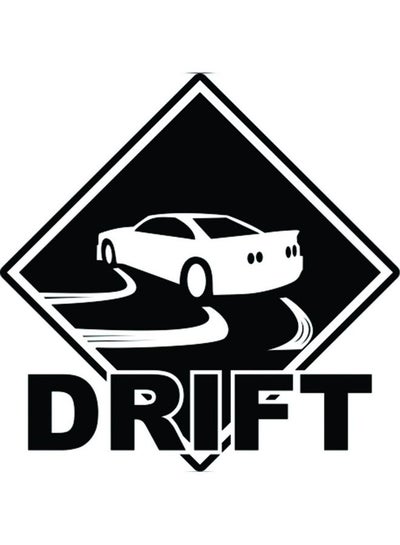 Buy E79 Drift Printed Car Sticker 15X15 cm Black/White in Egypt