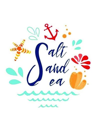 اشتري ملصق سيارة E116 بطبعة عبارة "Salt and Sea" مقاس 15×15 سم وتصميم متعدد الألوان في مصر