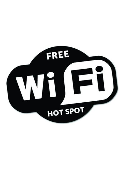 اشتري ملصق سيارة E469 بطبعة عبارة "Free Wifi" مقاس 15X15 سم باللون الأبيض/الأسود في مصر