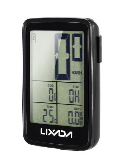 Buy Lixada USB Rechargeable Cycling Wireless Computer Speedometer With Computer Mount Holder 12.5x4x10cm in Saudi Arabia