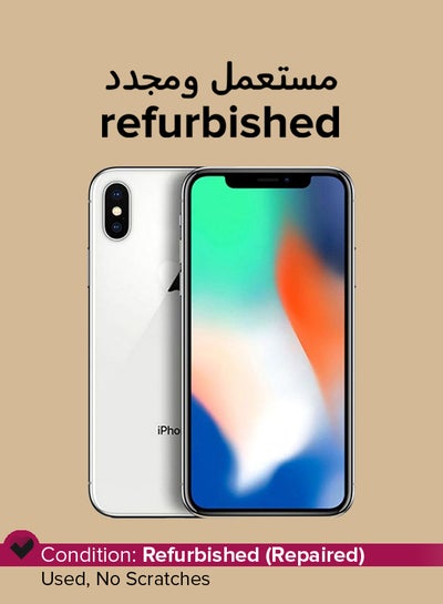 Buy Refurbished - iPhone X With Facetime Silver 256GB ROM 4G LTE in UAE