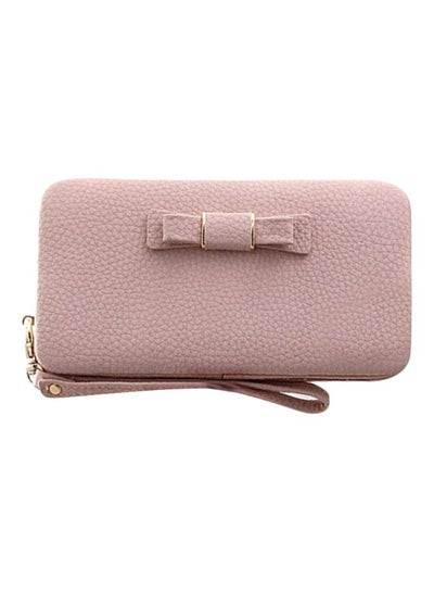 Buy Bow Detail Wallet Pink in Saudi Arabia