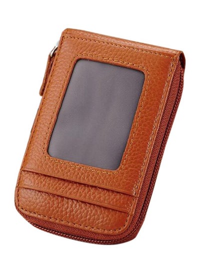 Buy Leather Card Holder Brown in Saudi Arabia