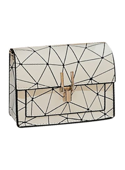 Buy Crack Printing Shoulder Bag Off White/Black in Saudi Arabia