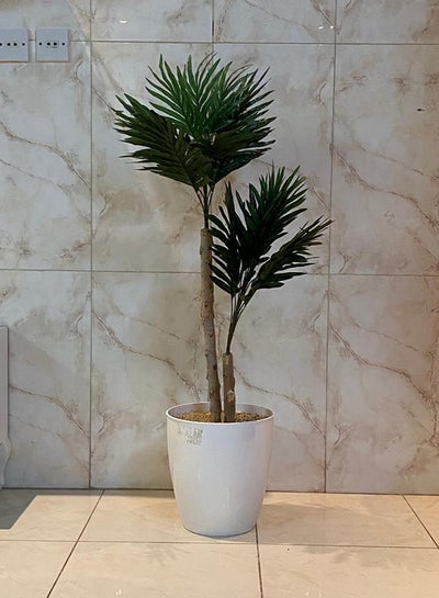 Buy Artificial Tree Double Branches Palm Leaf multicolour 20x100x20cm in Saudi Arabia